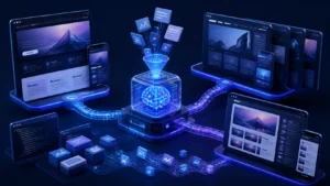 AI website generator creates a landing page, multi-page website, and WordPress blog