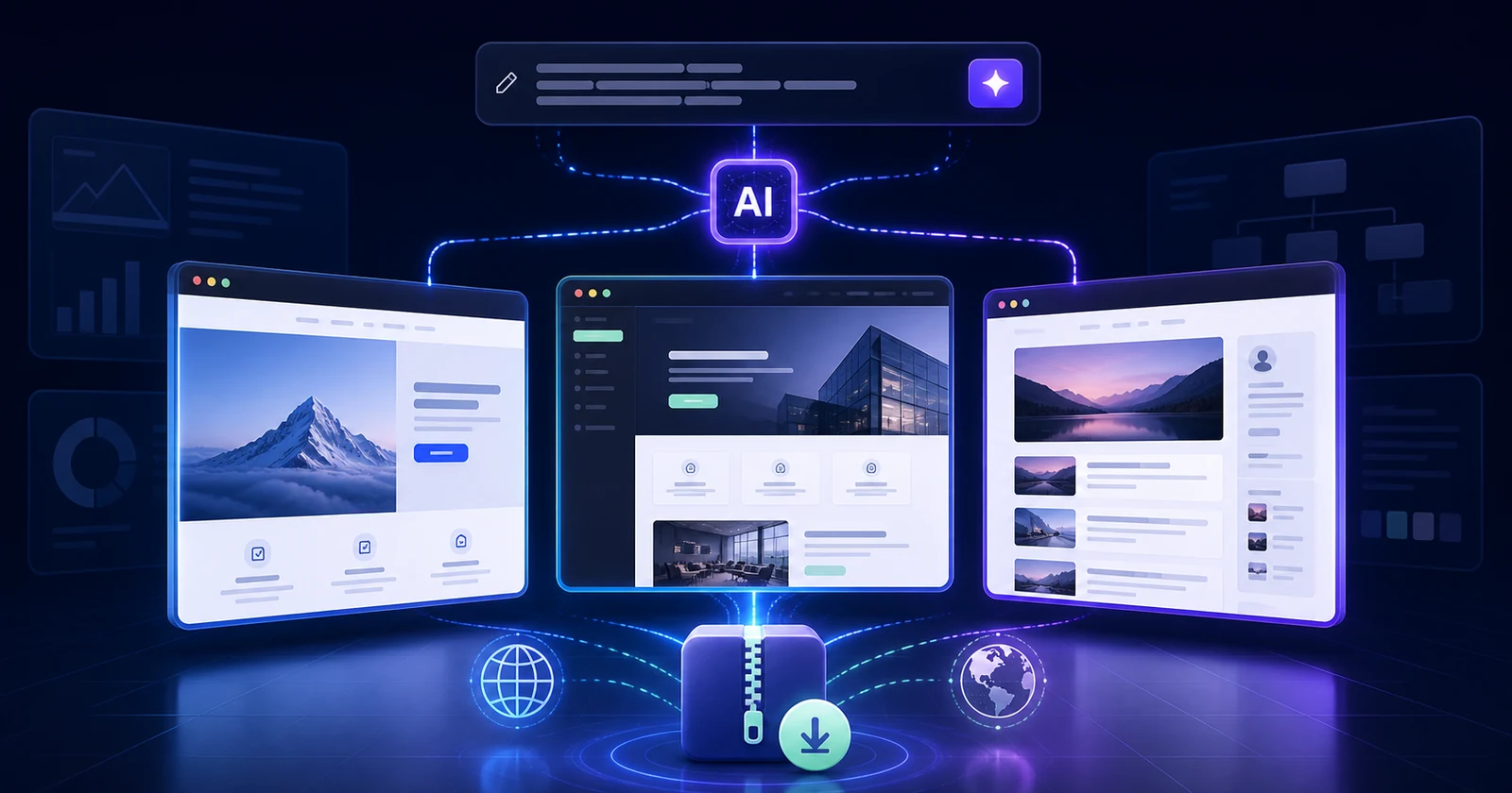 AI-генератор White Page создаёт лендинг, многостраничный сайт и WordPress-блог